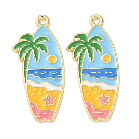 Ocean Alloy Enamel Pendants ENAM-B041-01T-1