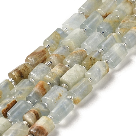 Natural Blue Calcite Beads Strands G-N327-06-05-1