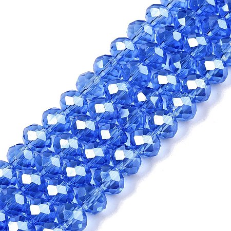 Electroplate Glass Beads Strands EGLA-A044-T8mm-A14-1