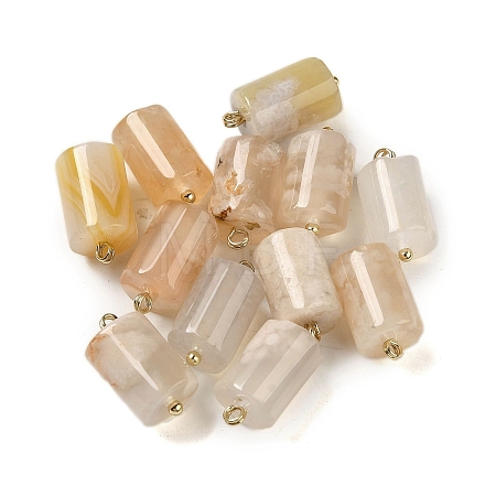 Natural Cherry Blossom Agate Pendants G-G110-04B-01-1