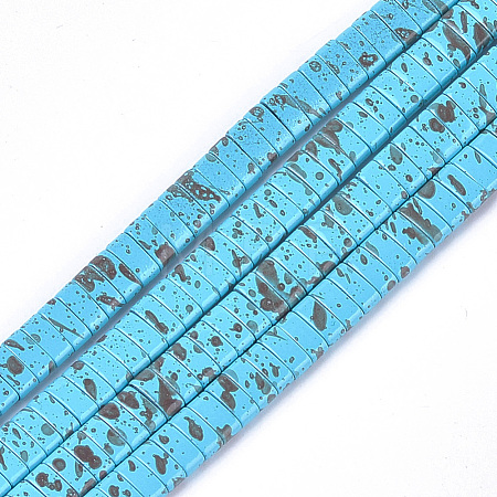 Spray Painted Non-magnetic Synthetic Hematite Beads G-T124-02G-1