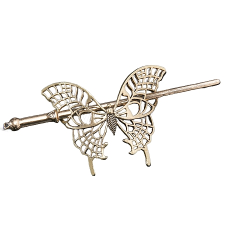 Tibetan Style Alloy Butterfly Hair Sticks PW-WGDEFD2-01-1