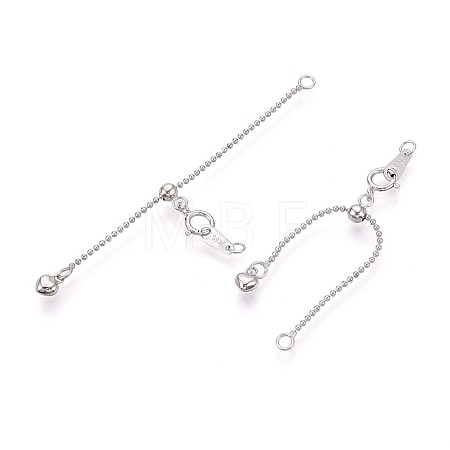925 Sterling Silver Ball Chain Extenders STER-T008-59S-1