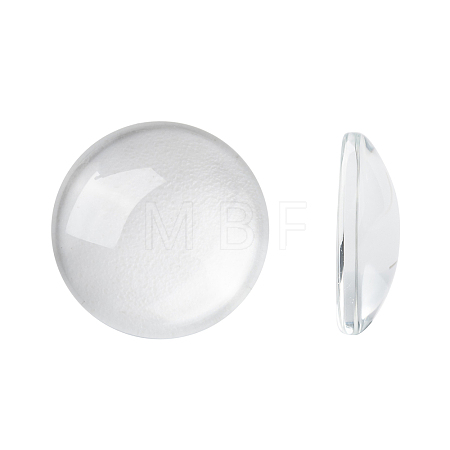 Transparent Glass Cabochons X-GGLA-R026-16mm-1
