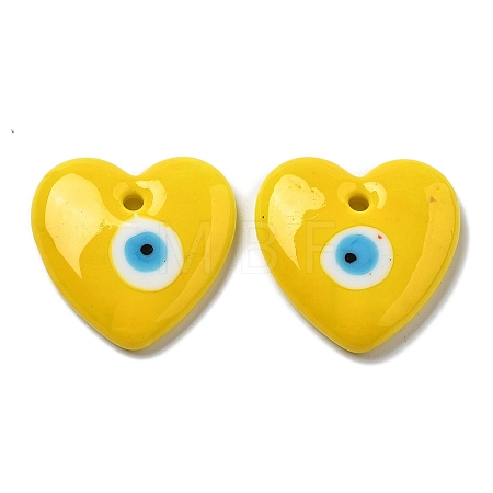 Handmade Evil Eye Lampwork Pendants LAMP-F035-11C-1