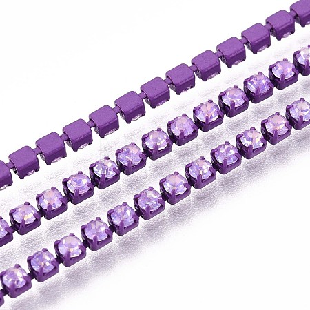 Iron Rhinestone Cup Chains CH-T006-05B-05-1