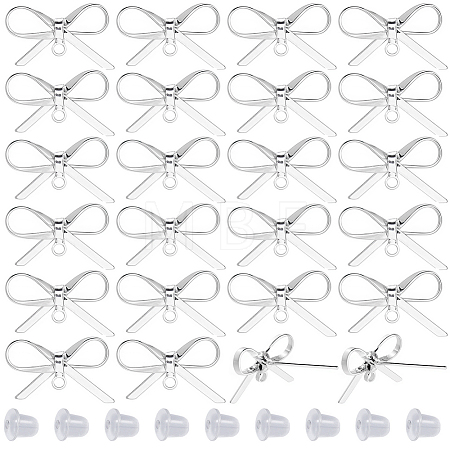 20Pcs Brass Stud Earring Findings KK-SC0008-01S-1