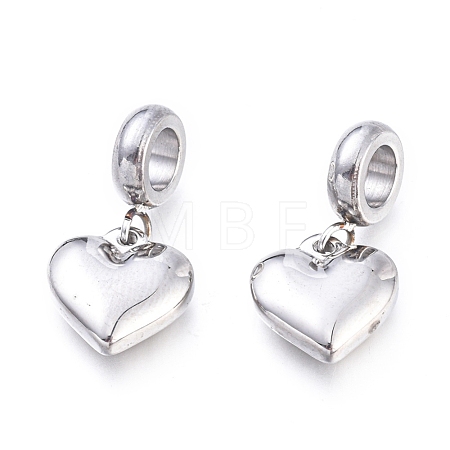 Tarnish Resistant 304 Stainless Steel European Dangle Charms STAS-M274-113P-1