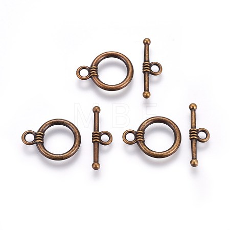 CCB Plastic Ring Toggle Clasps CCB-J027-77AB-1