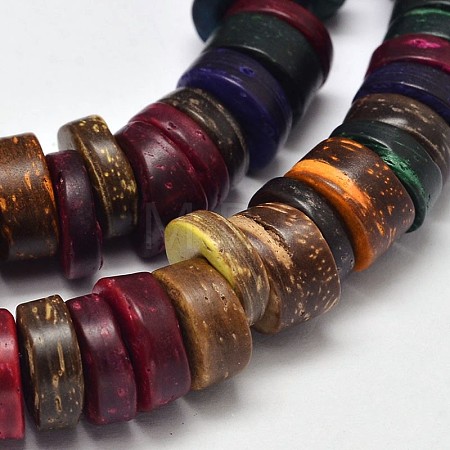 Natural Coconut Disc Bead Strands COCB-O002-02-1