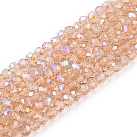 Electroplate Glass Beads Strands EGLA-A044-T1mm-L20-1