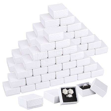 Diamond Textured Paper Finger Ring Packing Boxes CON-WH0085-212B-1