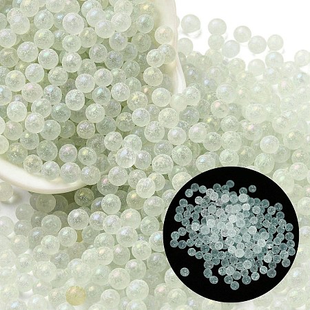 Luminous Glow in the Dark Transparent Glass Round Beads GLAA-F124-B02-1