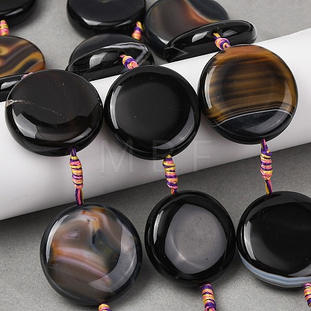 Natural Agate Beads Strands G-B177-B01-02-1