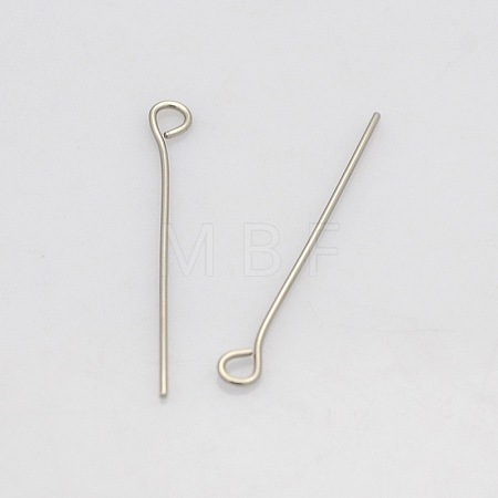 Tarnish Resistant 201 Stainless Steel Eye Pin STAS-N017-01-0.6x26mm-1