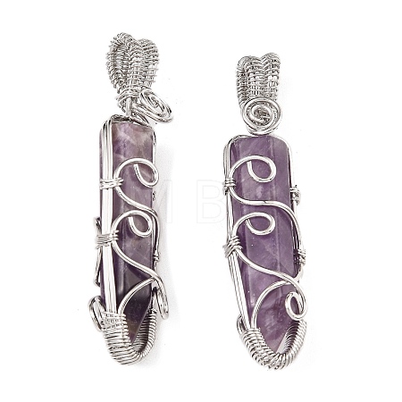 Natural Amethyst Pendants G-K338-28P-06-1
