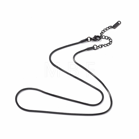 304 Stainless Steel Round Snake Chain Necklace for Men Women NJEW-K245-012B-1