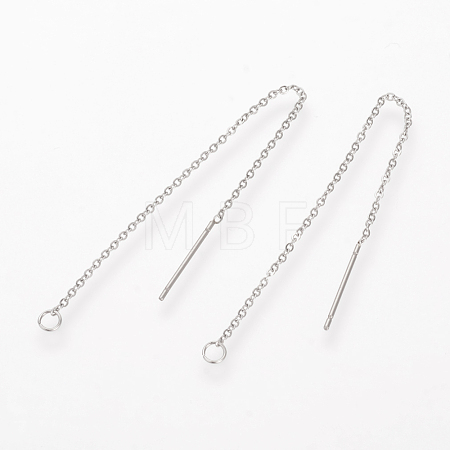 Tarnish Resistant 304 Stainless Steel Earring Findings X-STAS-S070-01-1