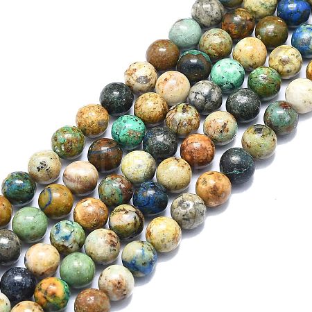 Natural Chrysocolla and Lapis Lazuli Beads Strands G-F715-105C-1
