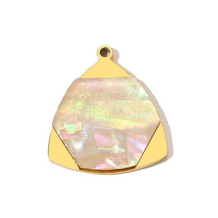 304 Stainless Steel Shell Pendants STAS-OY009-51G-1