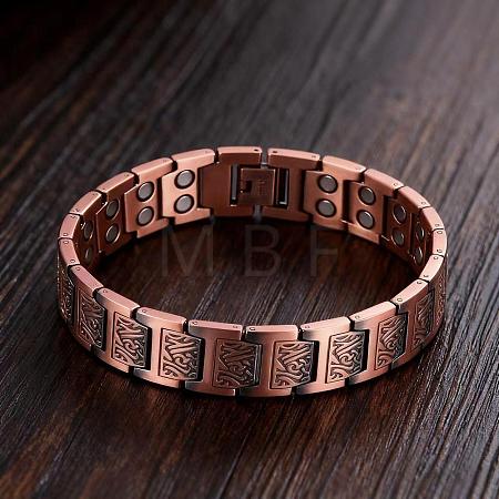 Retro Zinc Alloy Magnetic Therapy Link Chain Bracelets for Men FS-WG8FDED-01-1