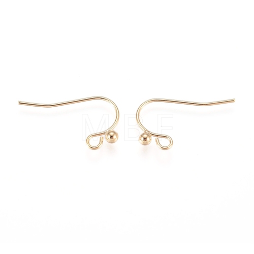 Brass Earring Hooks KK-L198-001G-1