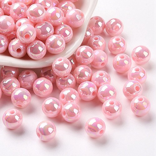 Opaque Acrylic Beads X-MACR-S370-D8mm-A01-1