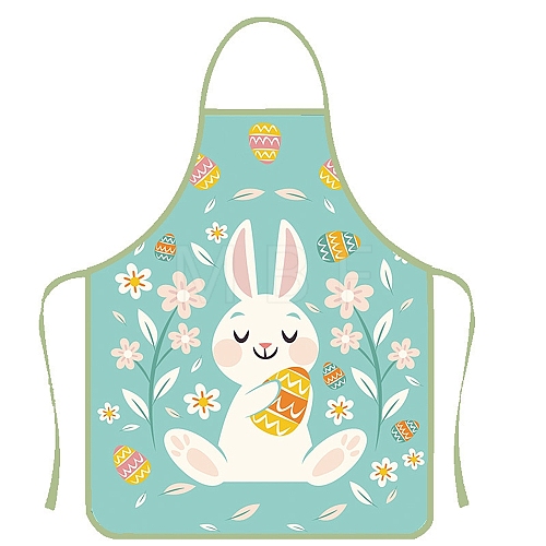 Cute Easter Rabbit Pattern Polyester Sleeveless Apron PW-WG40759-05-1