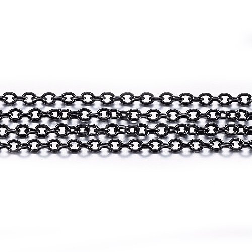 Handmade 304 Stainless Steel Cable Chains STAS-P213-02B-02-1