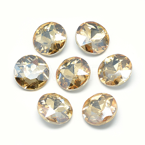 Pointed Back Glass Rhinestone Cabochons RGLA-T029-8mm-09-1