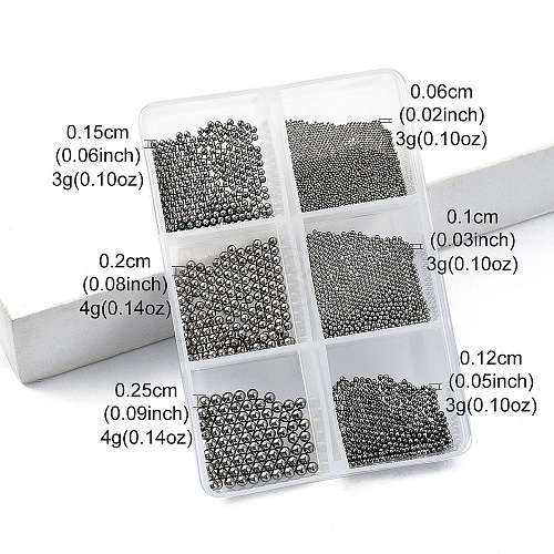 20G Stainless Steel Micro Beads MRMJ-YW0001-065A-B-1