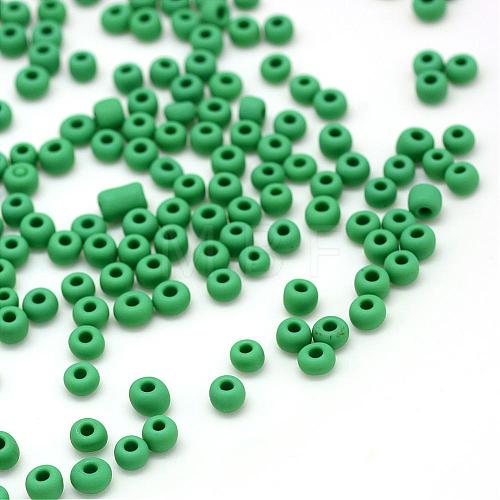 Frosted Opaque Glass Seed Beads SEED-R029-4mm-A10-1