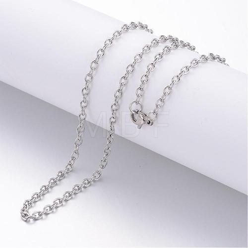 Non-Tarnish 304 Stainless Steel Necklace MAK-K004-16P-1