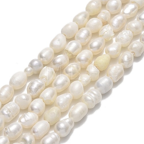 Natural Cultured Freshwater Pearl Beads Strands PEAR-J006-08B-01-1