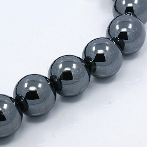 Electroplate Non-magnetic Synthetic Hematite Beads Strands G-M007-01A-1