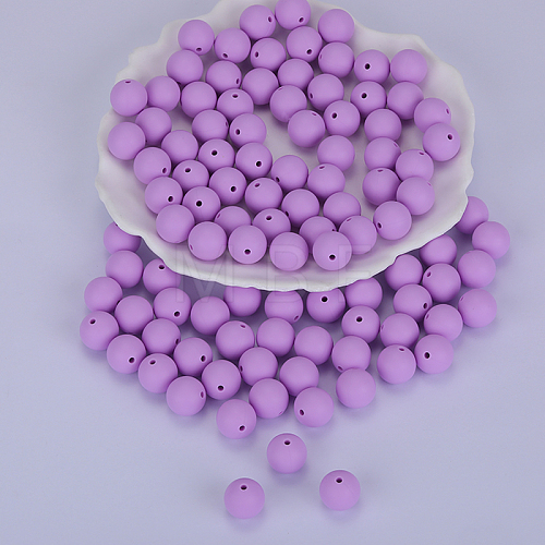 Round Silicone Focal Beads SI-JX0046A-98-1