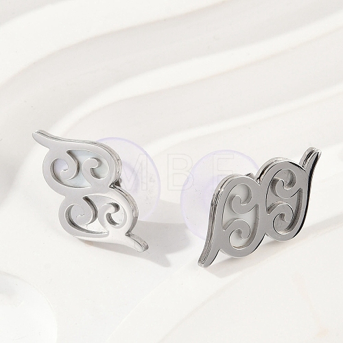 304 Stainless Steel Stud Earrings EJEW-Z089-26P-1