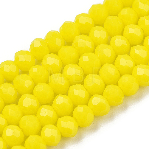 Opaque Solid Color Glass Beads Strands EGLA-A034-P2mm-D04-1