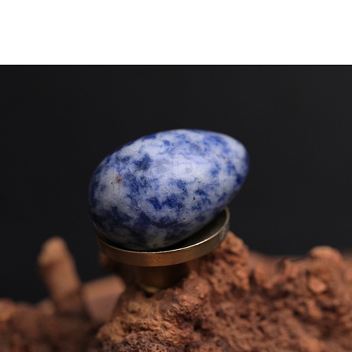 Natural Blue Spot Jasper Egg Figurines Statues for Home Office Desktop Decoration PW-WG1DC51-17-1