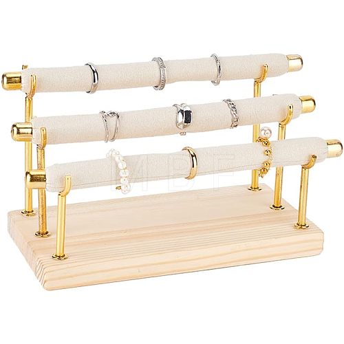 3-Tier Wood Detachable Ring Organizer Holder RDIS-WH0009-009-1
