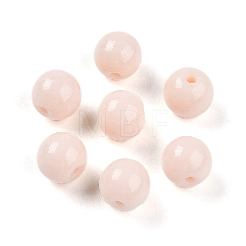 Opaque Solid Color Glass Beads GLAA-N007-8mm-A01-1