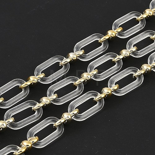 Rack Plating Acrylic & CCB Plastic Chain CHAC-H001-01L-1