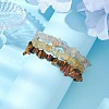 3Pcs Natural Citrine & Natural Tiger Eye & Natural Gold Rutilated Quartz Chip Beaded Stretch Bracelet Sets BJEW-JB10863-2