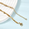 Unisex 304 Stainless Steel Flat Snake Chain Necklaces NJEW-K305-11G-3
