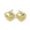 Rack Plating Brass Micro Pave Clear Cubic Zirconia Charms KK-G487-02G-1