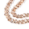Electroplate Transparent Glass Beads Strands EGLA-Q133-01A-01-3