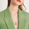 304 Stainless Steel Enamel Ring with Branch and Fox Pendant Necklaces for Women FS-WG1934E-01-3