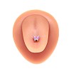 Butterfly Stainless Steel Enamel Straight Barbell 15 Gauge Piercing Tongue Rings for Women Men WG3D6AB-01-2