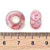 Lampwork & Brass Core European Beads LAMP-P019-01P-14-3