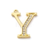 Rack Plating Brass Micro Pave Cubic Zirconia Pendant KK-H449-76G-14-1